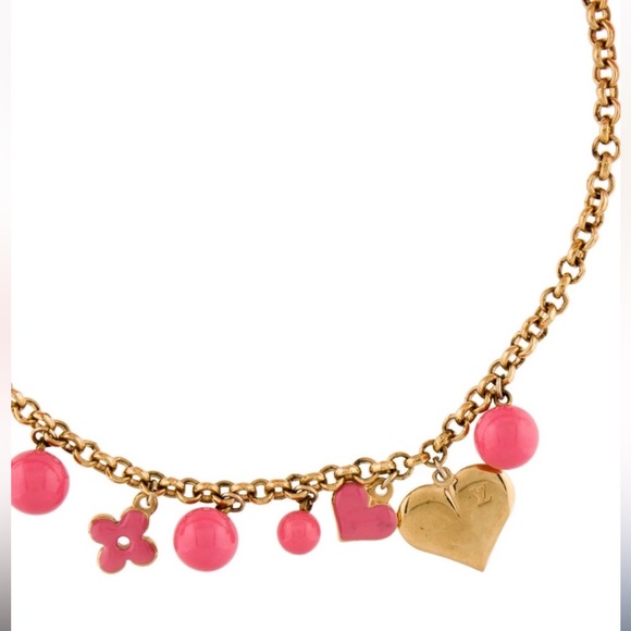 LOUIS VUITTON Enamel Sweet Monogram Necklace! - Picture 13 of 16